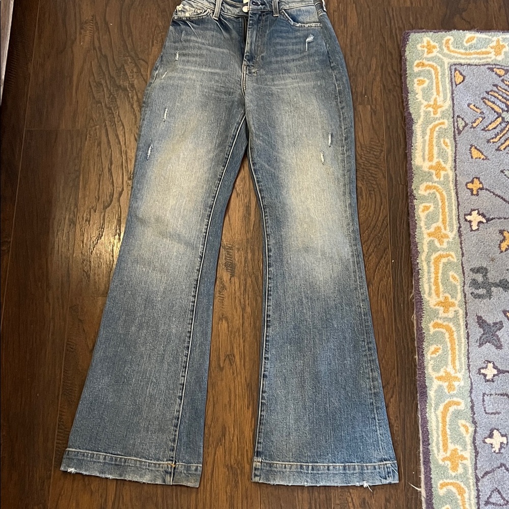 7 For All Mankind Light Blue Flare Jeans